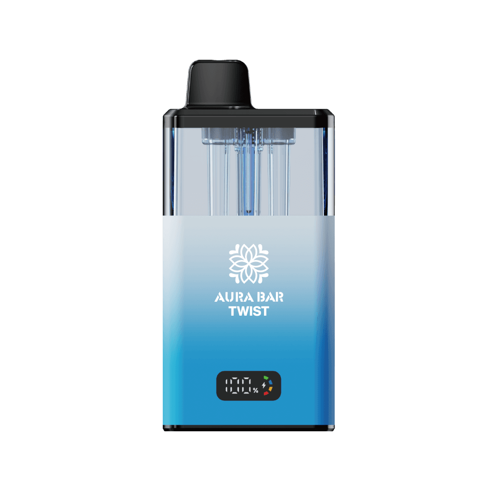 Blue Sour Raspberry/Mr Blue Crystal Prime Aura Bar Twist 40k Prefilled Refill Pod Vape Kit