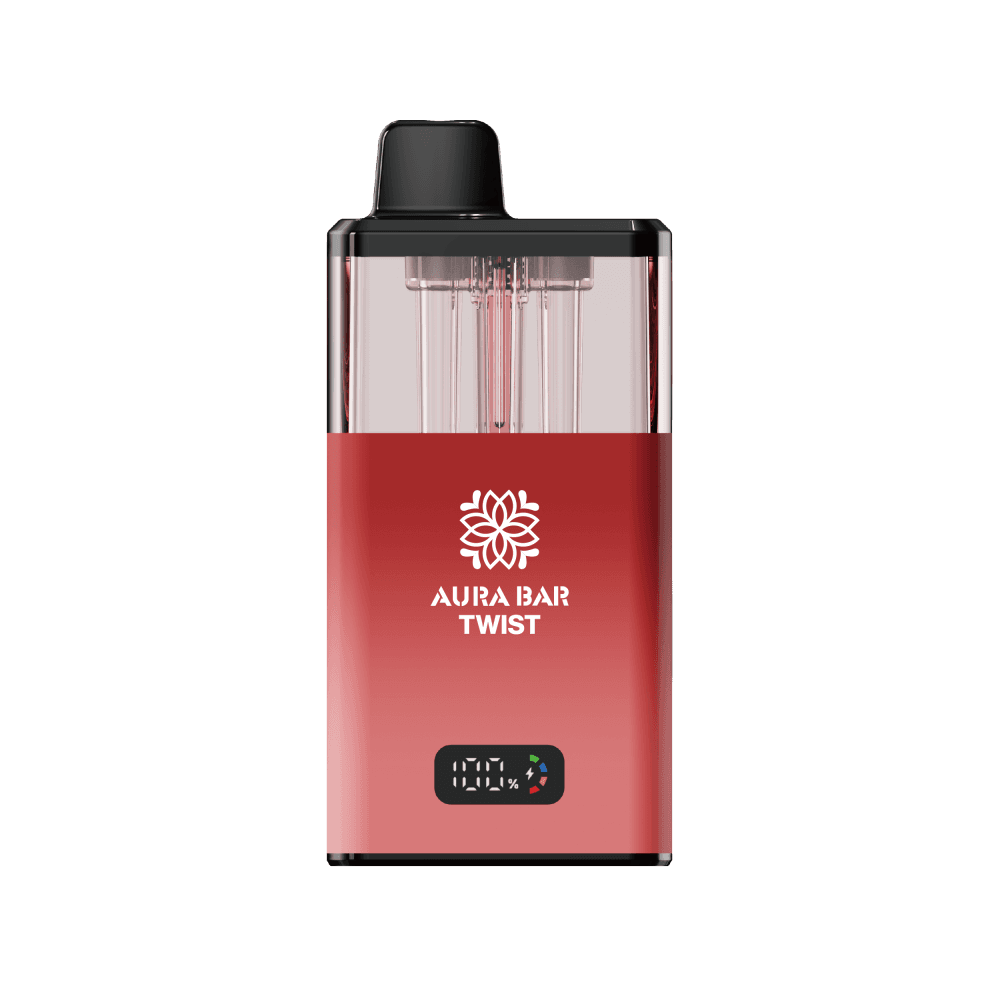 Cherry Ice/Cherry Cola Crystal Prime Aura Bar Twist 40k Prefilled Refill Pod Vape Kit