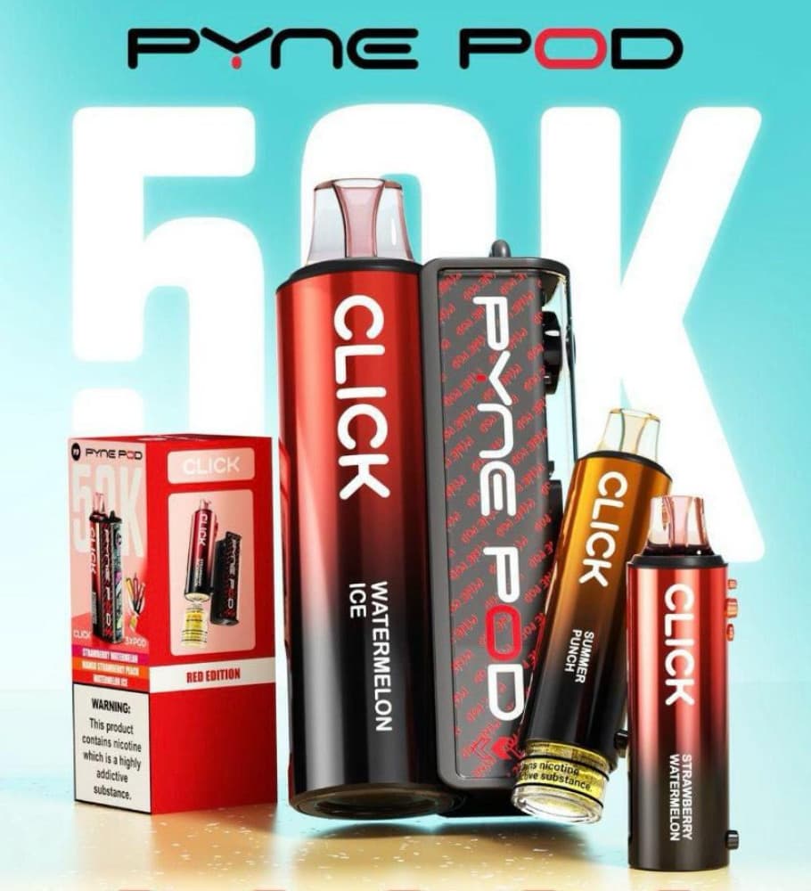 Lemonade Edition Pyne Pod Click 50k Prefilled Refill Pod Vape Kit, 50000 Puffs