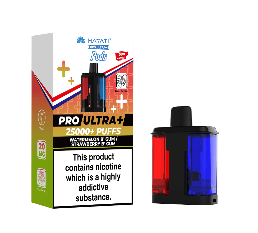 Watermelon Bubblegum / Strawberry Bubblegum Hayati Pro Ultra Plus 25k Vape Kit