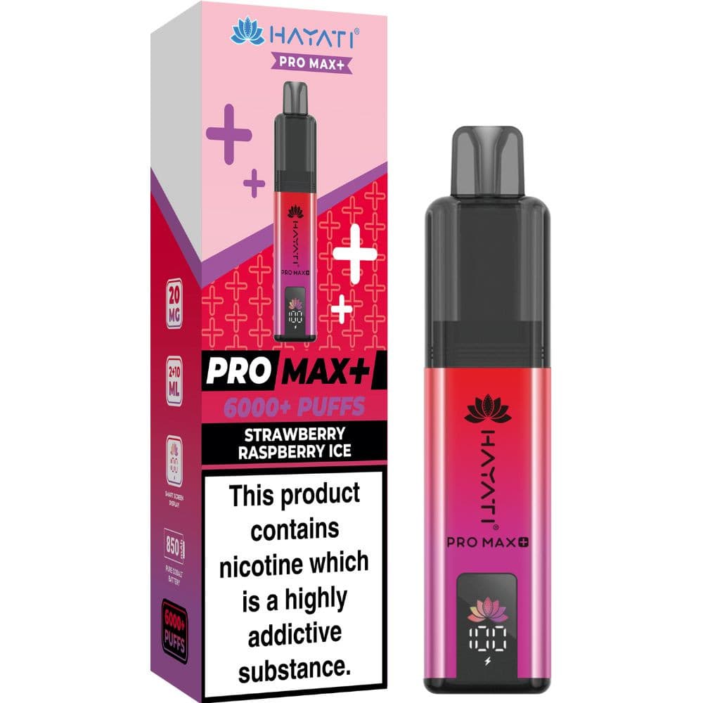 Strawberry Raspberry Ice Hayati Pro Max Plus 6000 Vape Kit