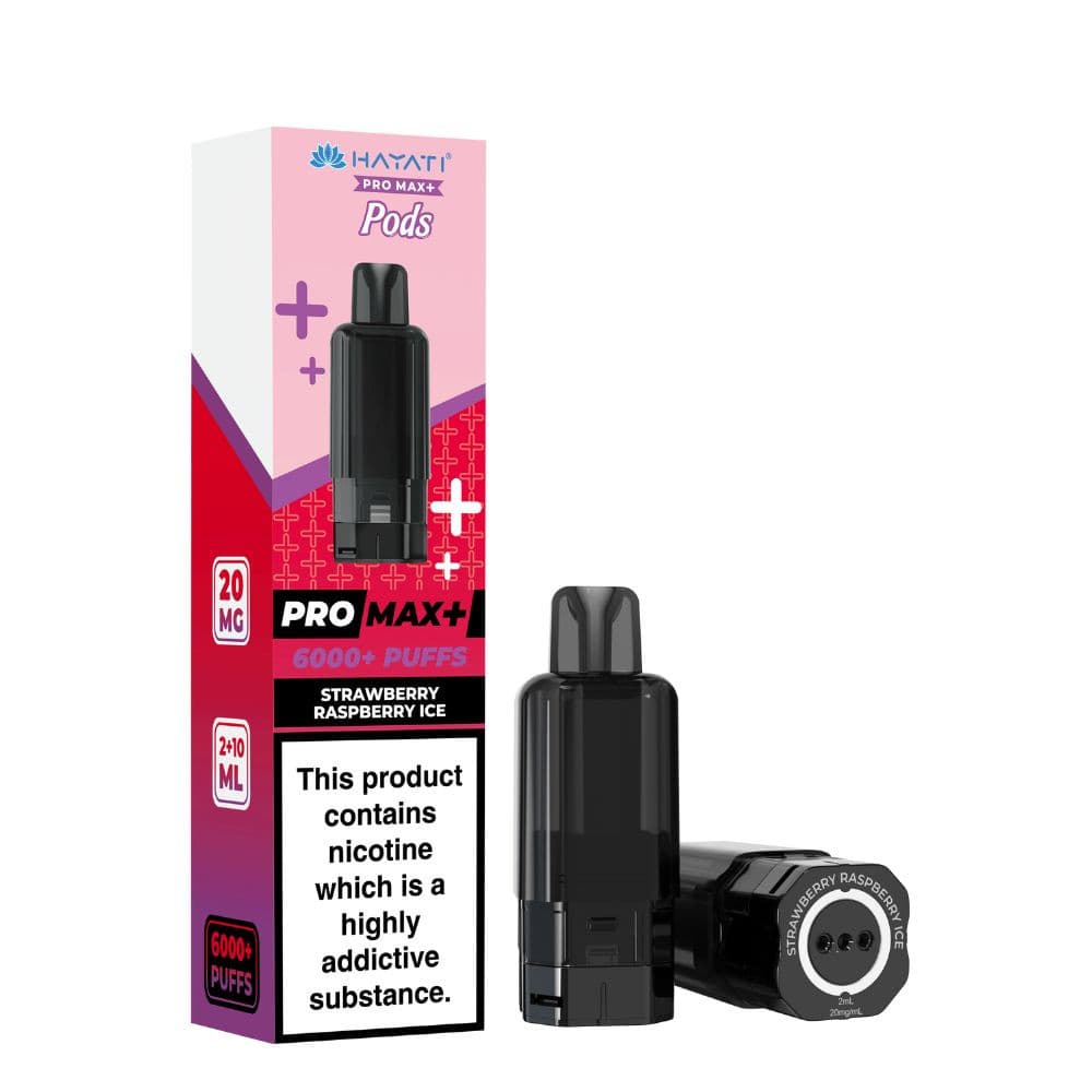 Strawberry Raspberry Ice Hayati Pro Max Plus 6000 Vape Kit