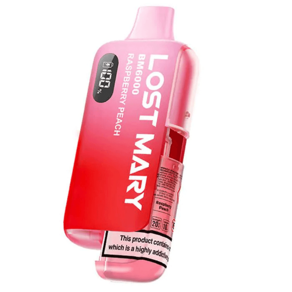 Raspberry Peach Lost Mary Bm6000 Vape Kit