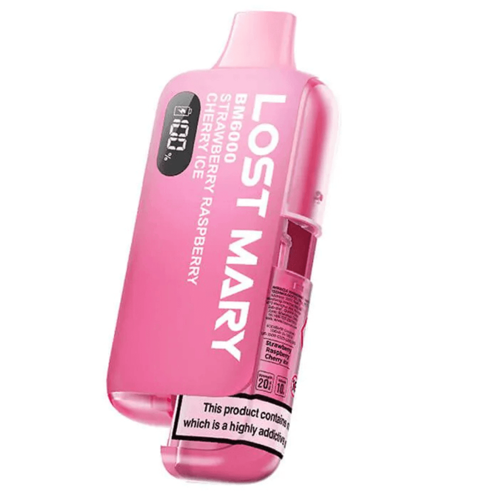 Strawberry Raspberry Cherry Ice Lost Mary Bm6000 Vape Kit