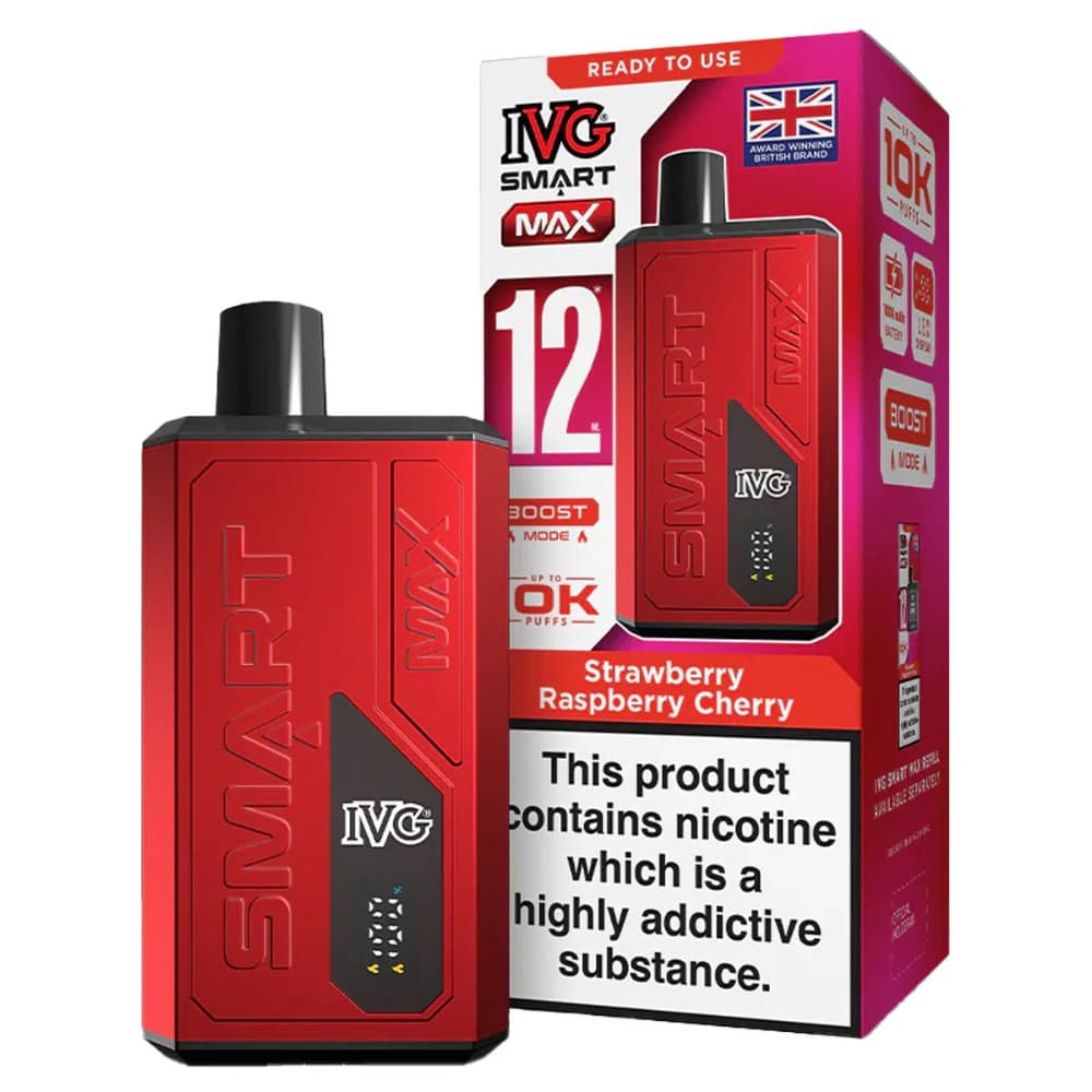 Strawberry Raspberry Cherry IVG Smart Max 10k Vape Kit