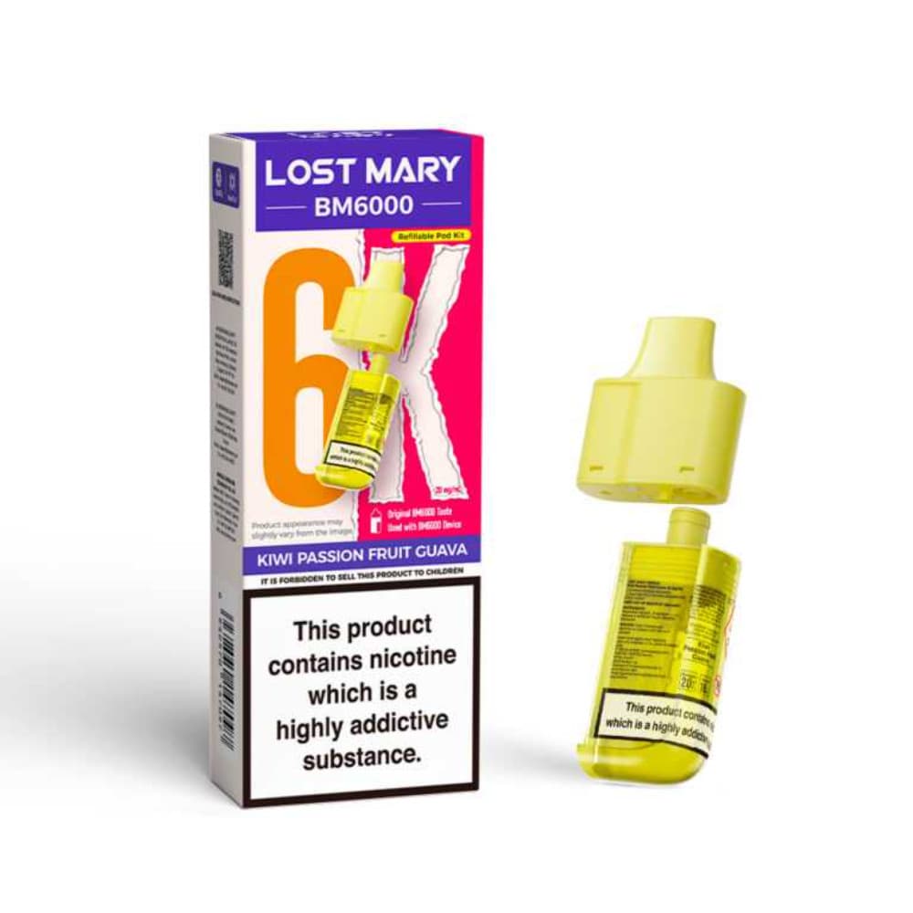 Kiwi Passionfruit Guava Lost Mary Bm6000 Refill Pods