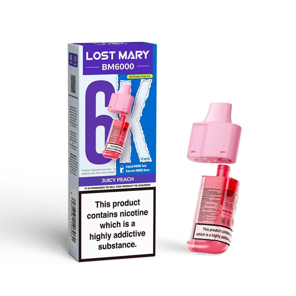 Juicy Peach Lost Mary Bm6000 Refill Pods