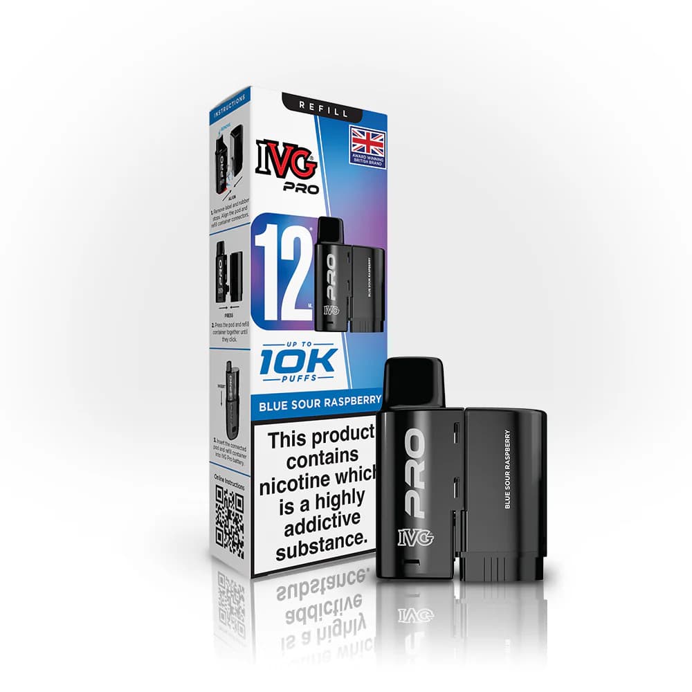 Blue Sour Raspberry IVG Pro 12 10k Refill Pods