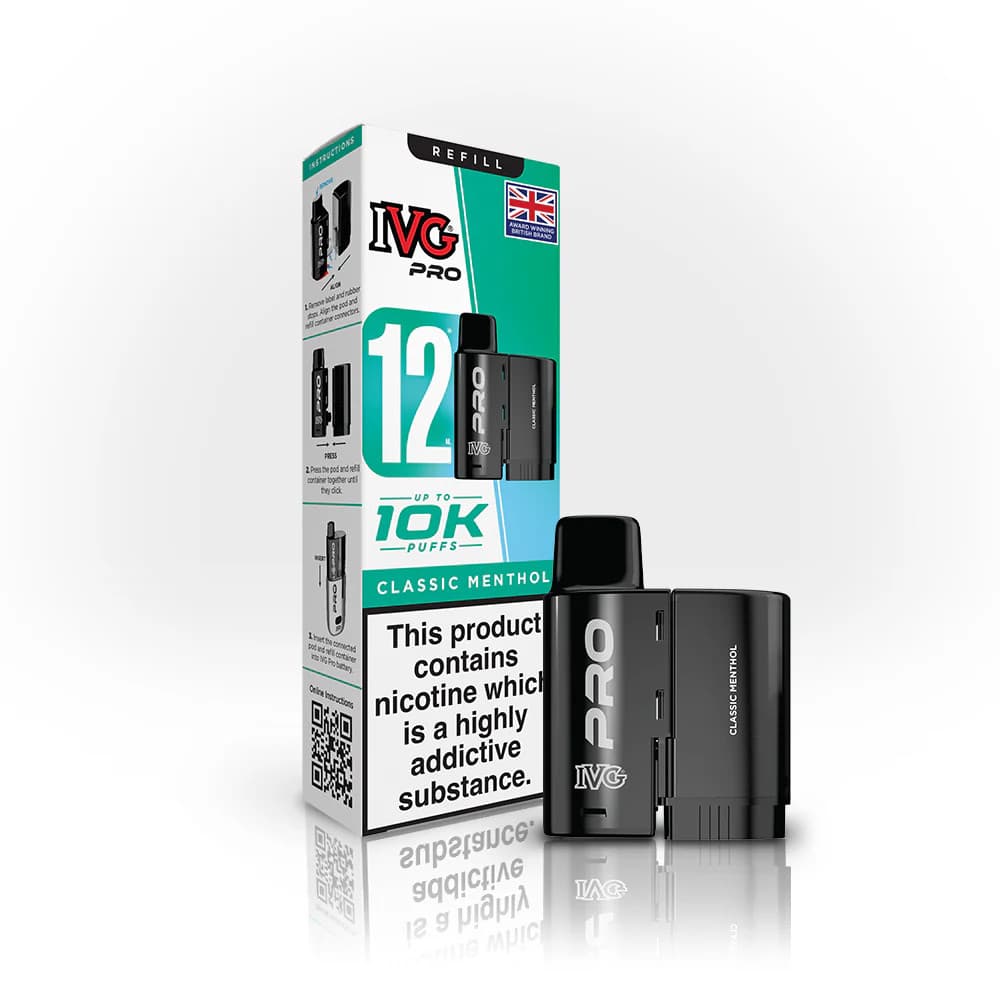 Classic Menthol IVG Pro 12 10k Refill Pods