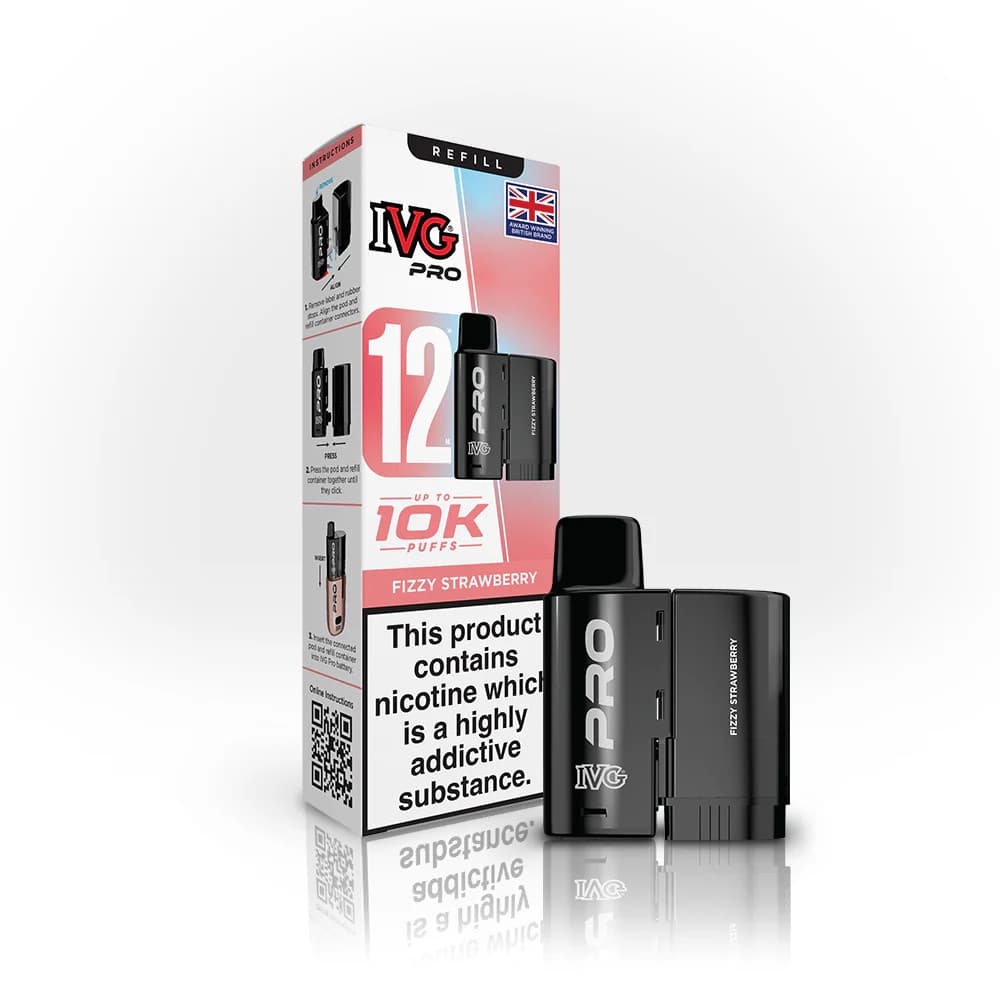 Fizzy Strawberry IVG Pro 12 10k Refill Pods