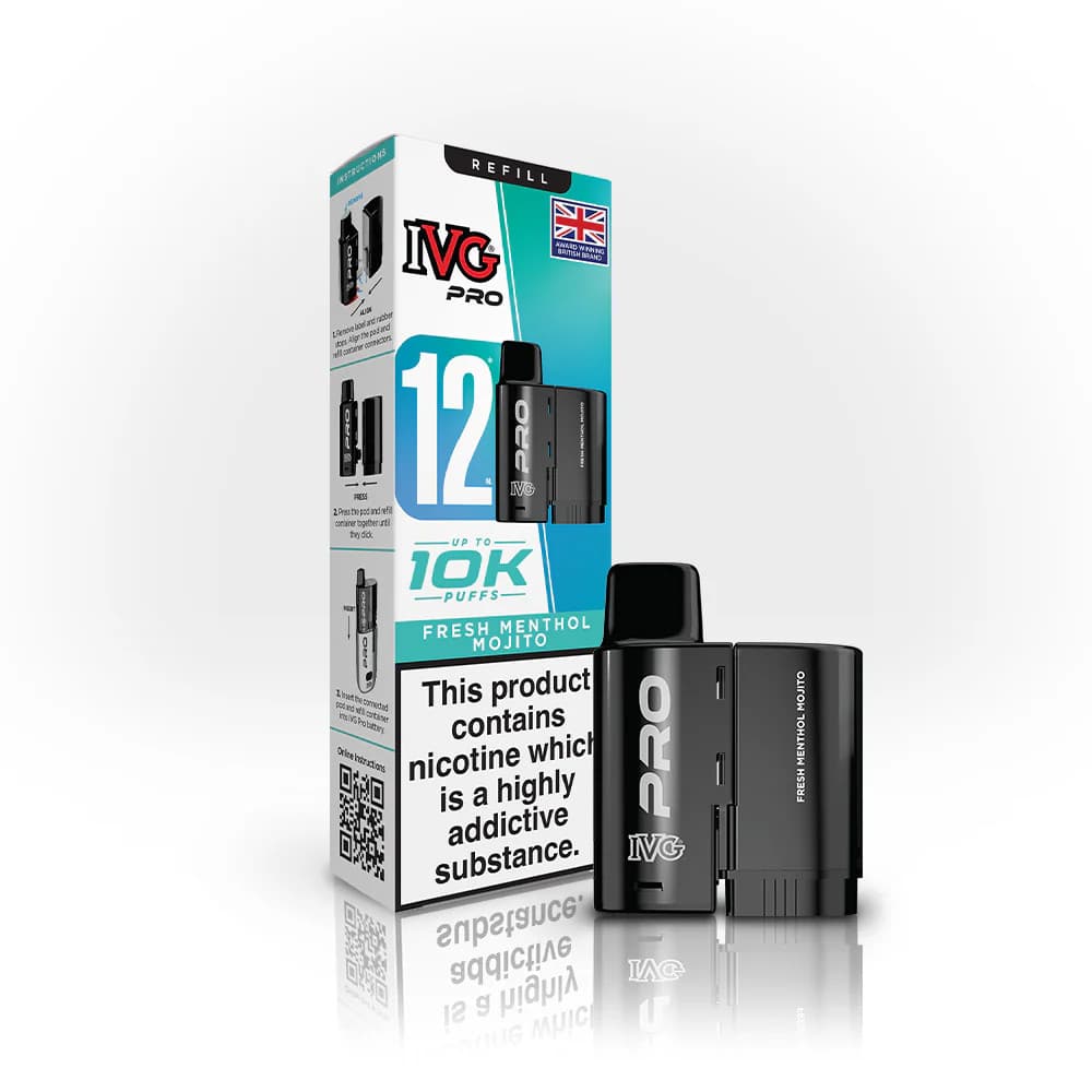 Fresh Menthol Mojito IVG Pro 12 10k Refill Pods