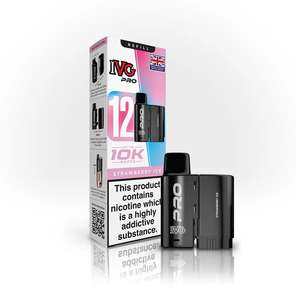 Strawberry Ice IVG Pro 12 10k Refill Pods