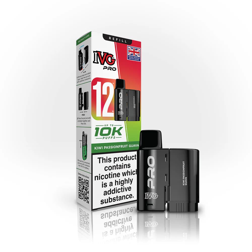 Kiwi Passionfruit Guava IVG Pro 12 10k Refill Pods