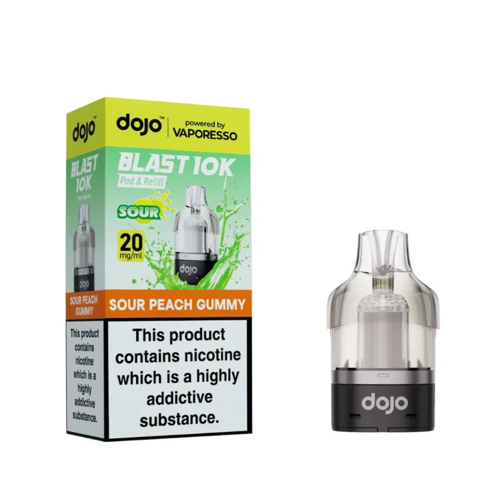Sour Peach Gummy Dojo Blast 10K Refill Pods