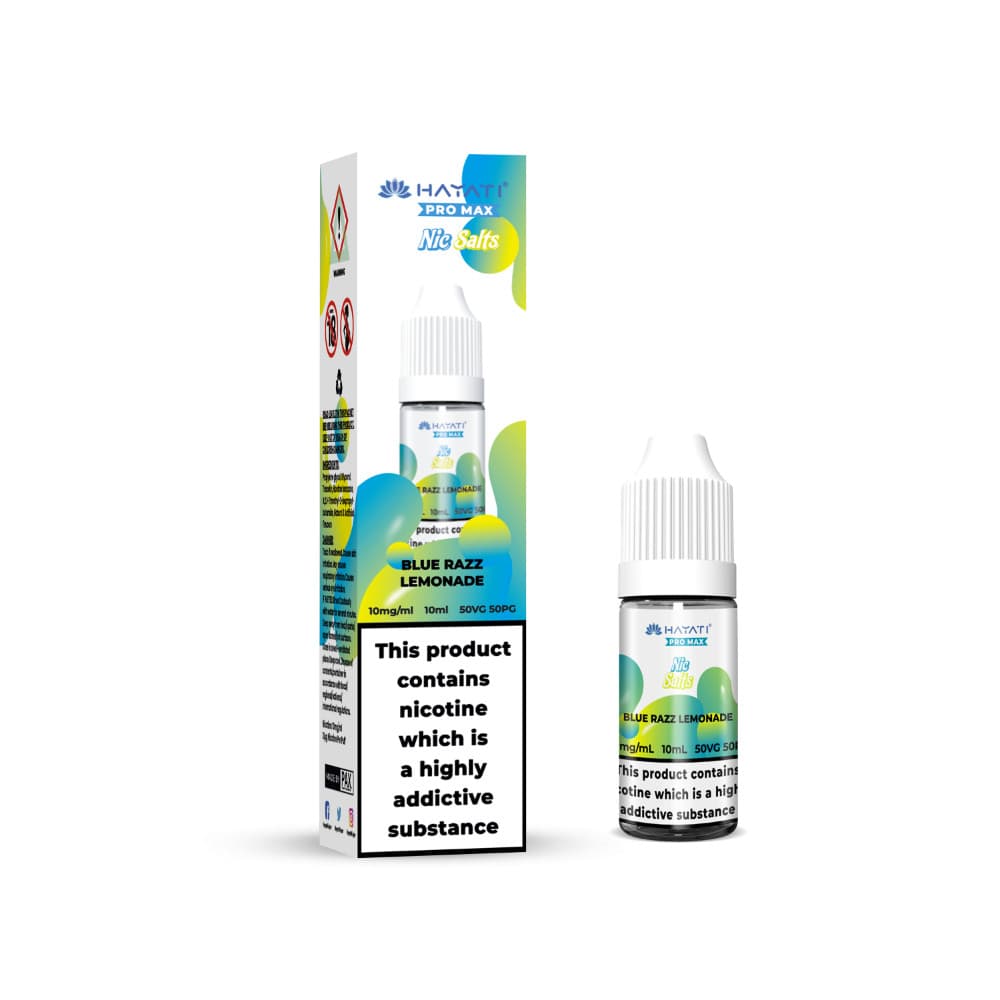 Blue Razz Lemonade / 10mg Hayati Pro Max Nic Salts E-Liquids 10ml