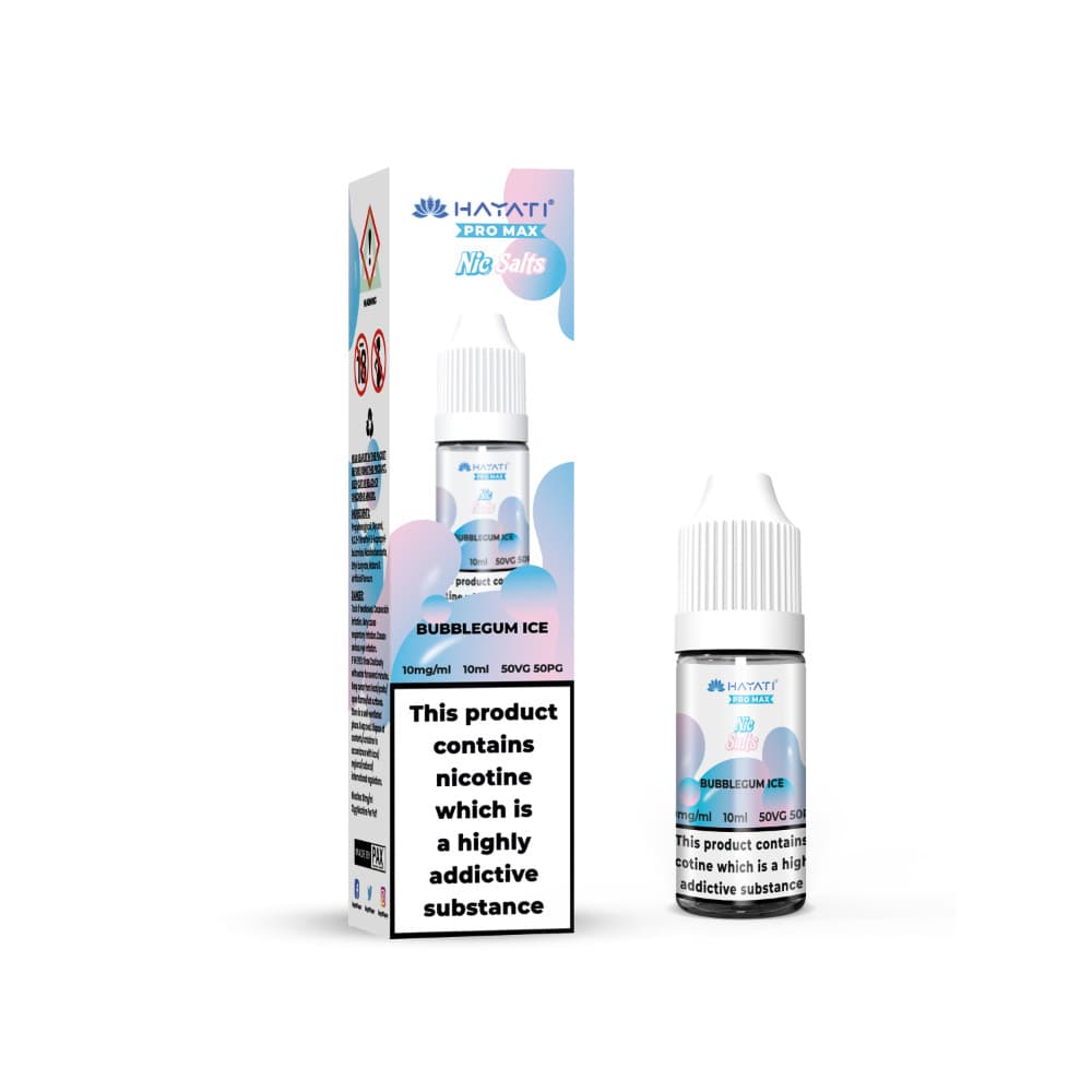 Bubblegum Ice / 10mg Hayati Pro Max Nic Salts E-Liquids 10ml