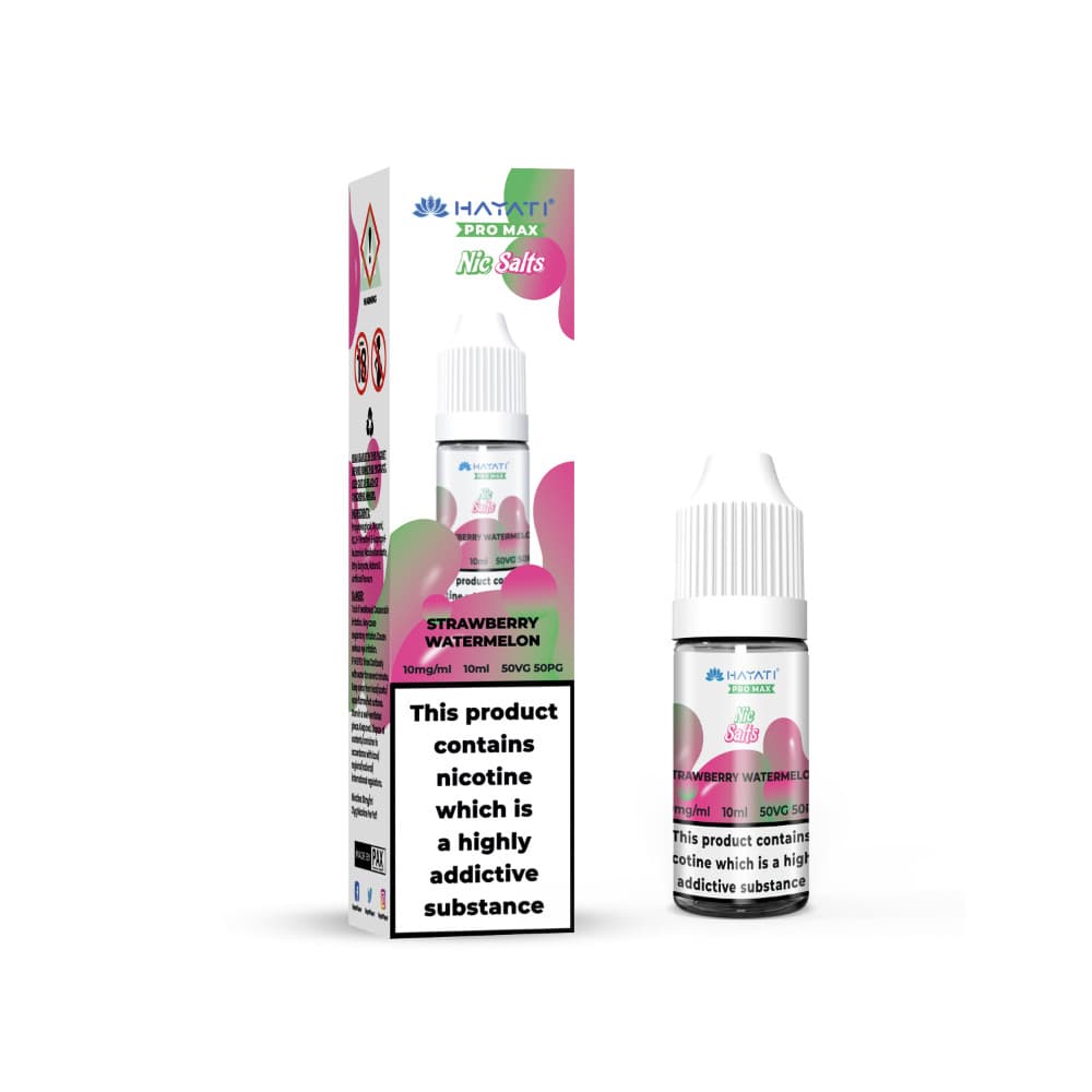 Strawberry Watermelon / 10mg Hayati Pro Max Nic Salts E-Liquids 10ml