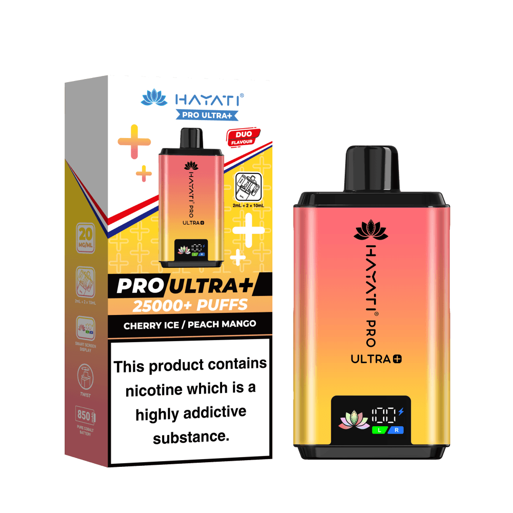 Cherry Ice /Peach Mango Hayati Pro Ultra Plus 25k Vape Kit