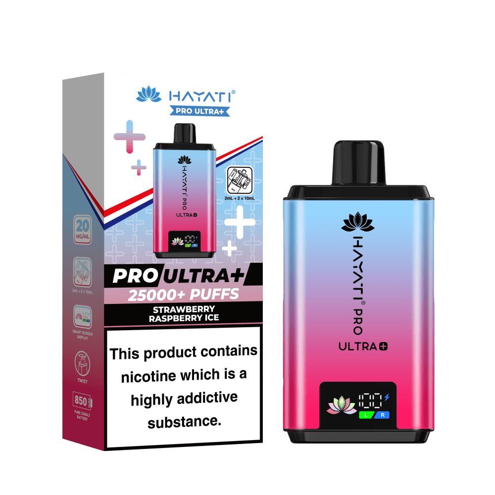 Strawberry Raspberry Ice Hayati Pro Ultra Plus 25k Vape Kit