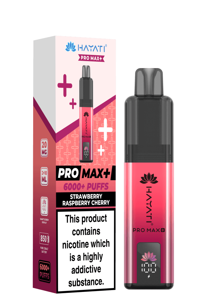 Strawberry Raspberry Cherry Hayati Pro Max Plus 6000 Vape Kit