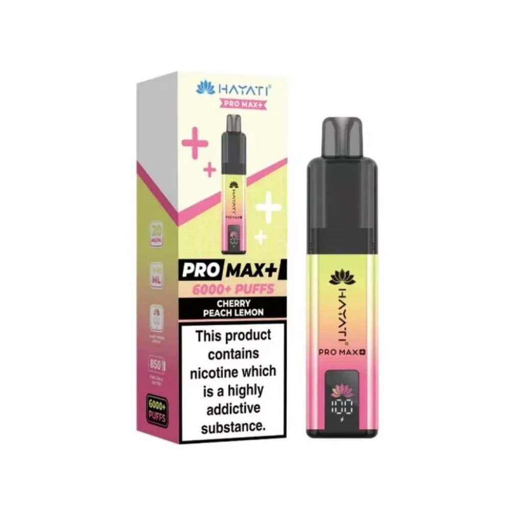 Cherry Peach Lemon Hayati Pro Max Plus 6000 Vape Kit