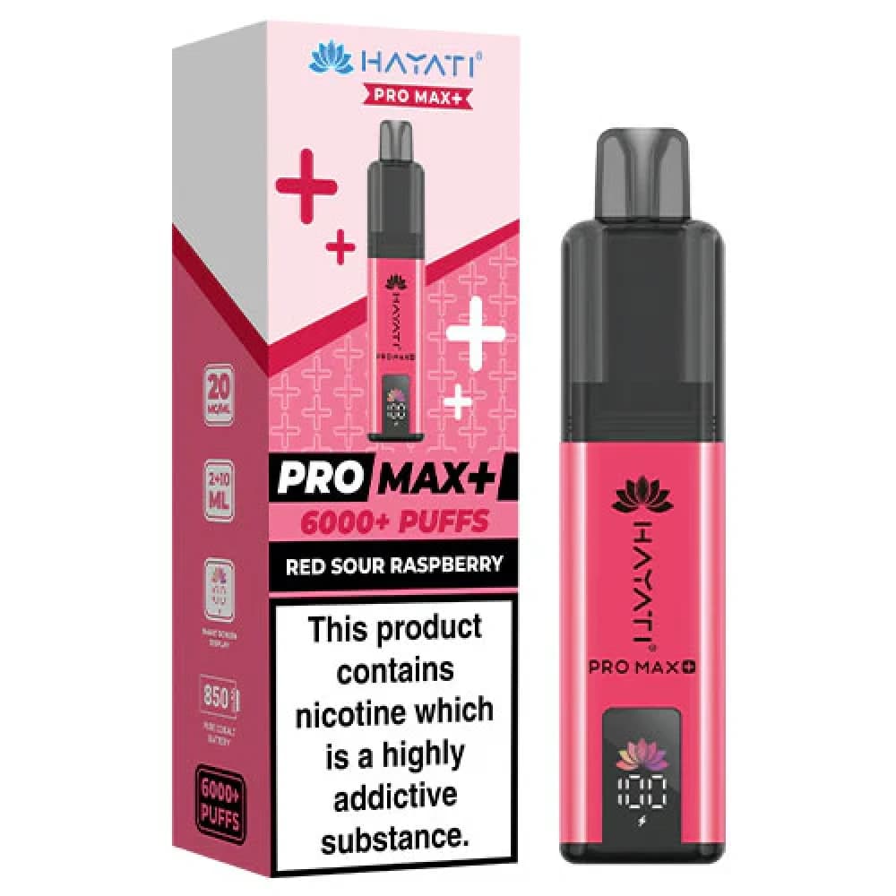 Red Sour Raspberry Hayati Pro Max Plus 6000 Vape Kit