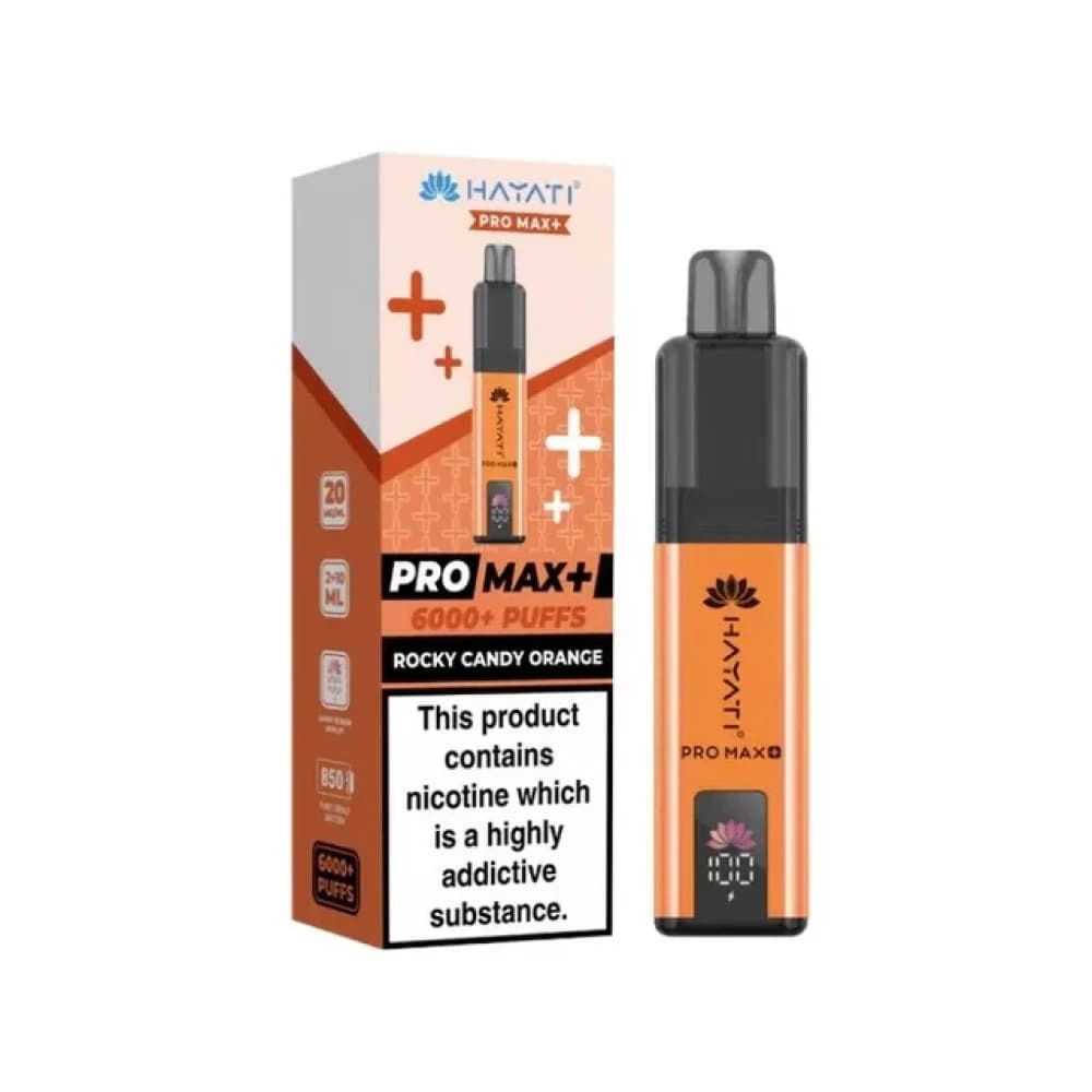 Rocky Candy Orange Hayati Pro Max Plus 6000 Vape Kit