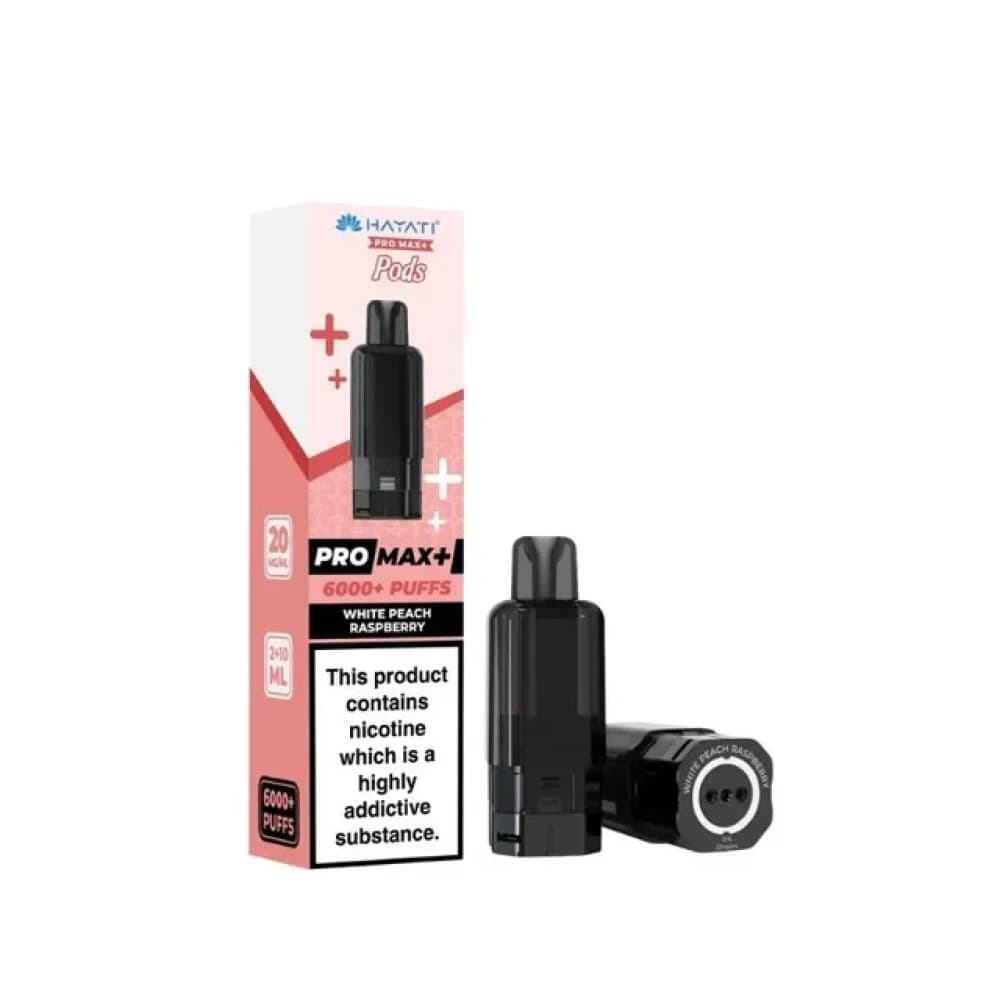White Peach Raspberry Hayati Pro Max Plus 6000 Vape Kit