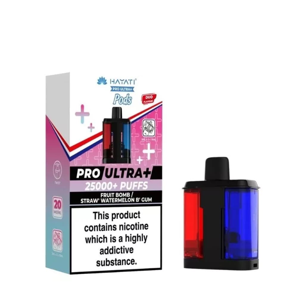 Fruit Bomb/Straw' Watermelon B'Gum Hayati Pro Ultra Plus 25k Vape Kit