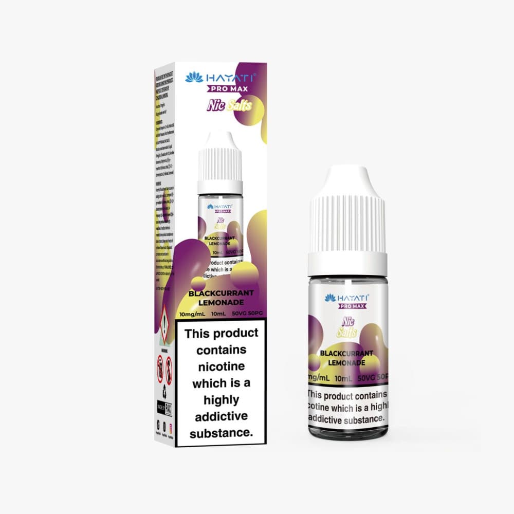 Blackcurrant Lemonade / 10mg Hayati Pro Max Nic Salts E-Liquids 10ml