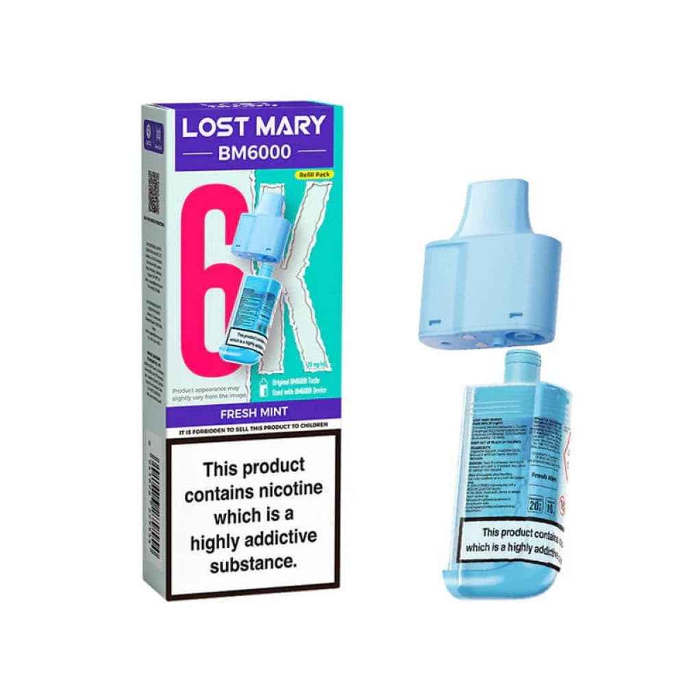 Fresh Mint Lost Mary Bm6000 Refill Pods