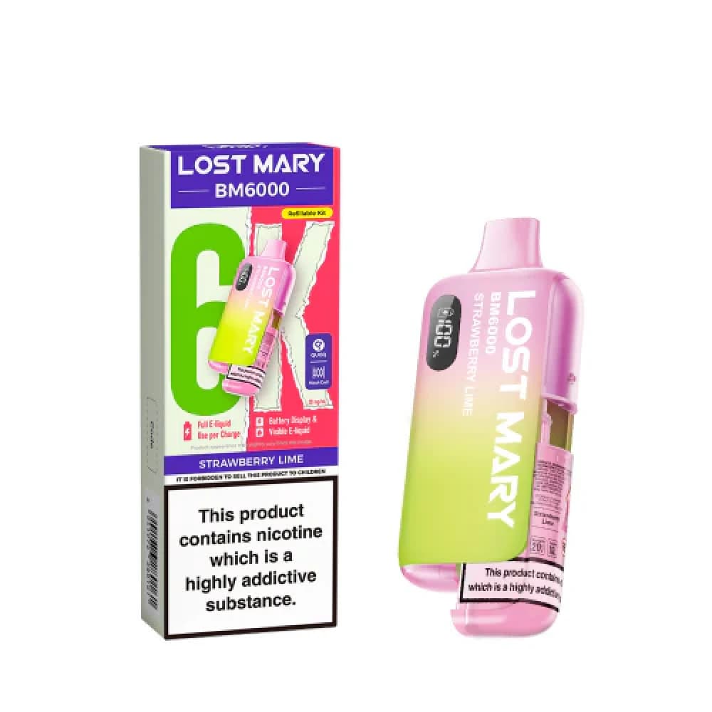 Strawberry Lime Lost Mary Bm6000 Refill Pods